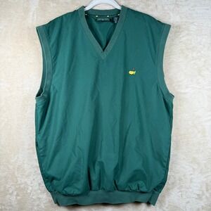 Masters Collection Golf Vest Mens XL Green Microfiber V-Neck Augusta National